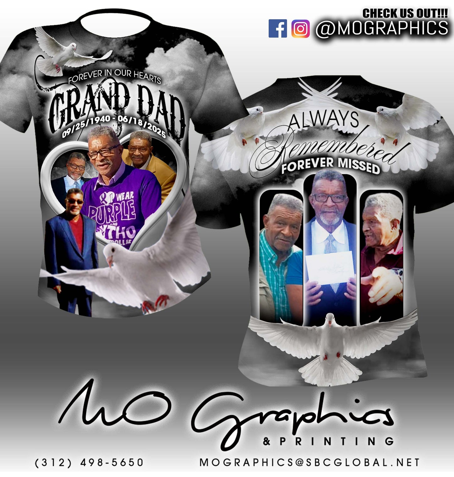 3D Custom T Shirts Double-Sided