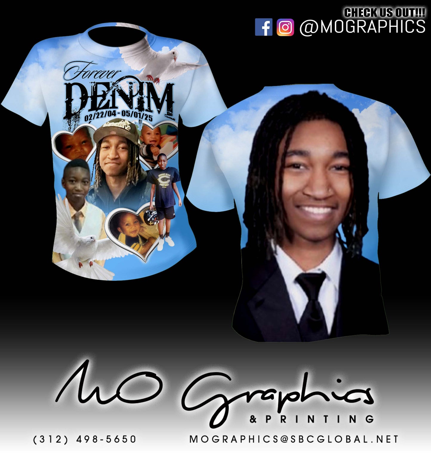 3D Custom T Shirts Double-Sided